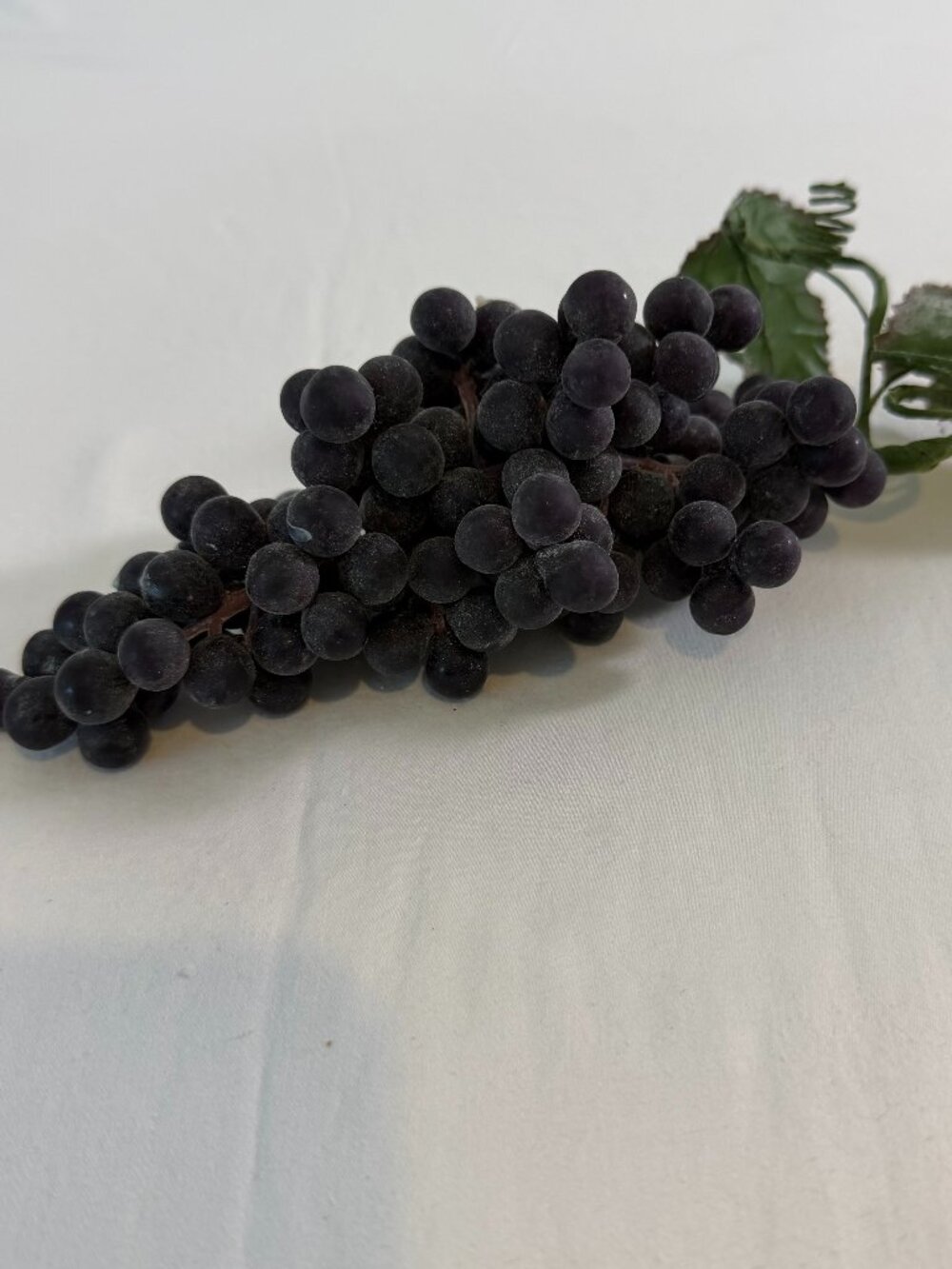 Vintage Faux Purple Rubber Grapes Cluster Artificial Fruit Kitchen Decor Vine